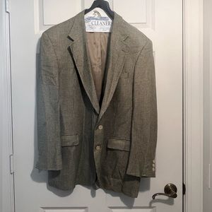 VINTAGE BOTANY 500 TAN/ BLACK HOUNDSTOOTH MENS SPORT COAT